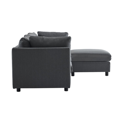 Rootz Modern 3 Seat Corner Sofa - Comfortable Couch - Ergonomic Sofa - Back Support - 220L x 157P x 81H cm