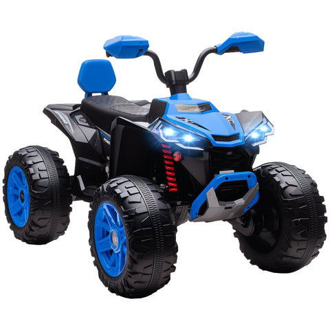 Rootz Children's Electric Quad - Kids Ride-On Vehicle - 24V Power - Dual Motors - 6.5 km/h - Blue - 109cm x 68.5cm x 76cm - USB & MP3