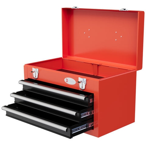 Rootz Tool Box with Drawers - Tool Case - Storage Organizer - Durable Steel - 45 x 24 x 27 cm - Maximum Stability