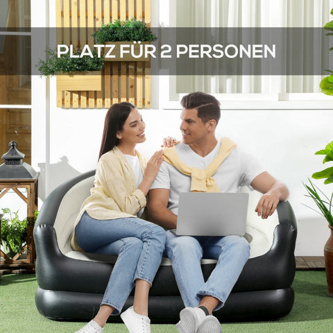 Rootz Inflatable Sofa Air Chair - Blow-Up Couch - Portable Lounge - Ultimate Comfort - Durable Plastic - Easy Storage - 138cm x 87cm x 71cm