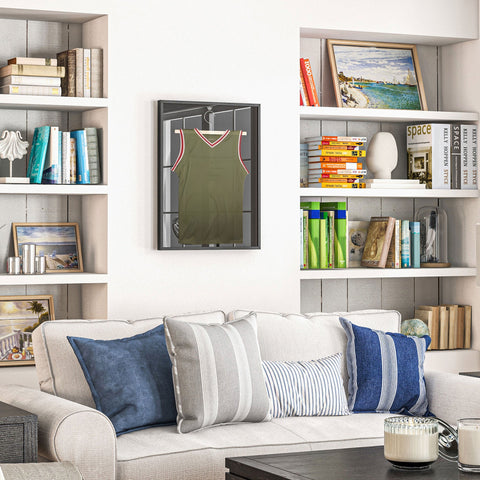 Rootz Frame Box T-Frame - Jersey Display Case - Sports Memorabilia Frame - UV Protection - 60cm x 80cm x 4cm