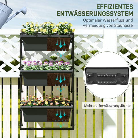 Rootz Flowerpot Plant Pot - Planter - Vertical Planter - Promotes Growth - 56x42x100cm