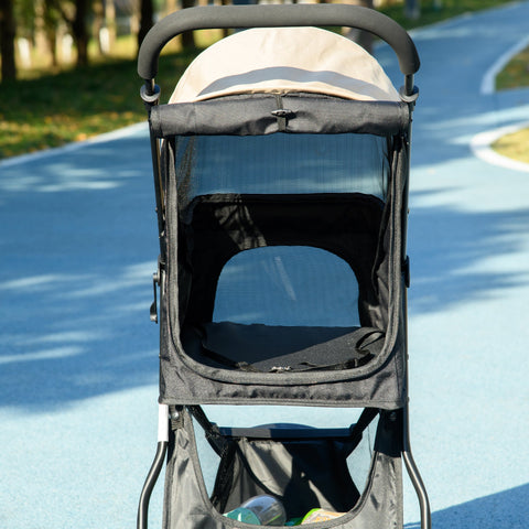 Rootz Foldable Pet Buggy - Dog Buggy - Portable Dog Stroller - Rain Protection - 80.5cm x 51.5cm x 100cm