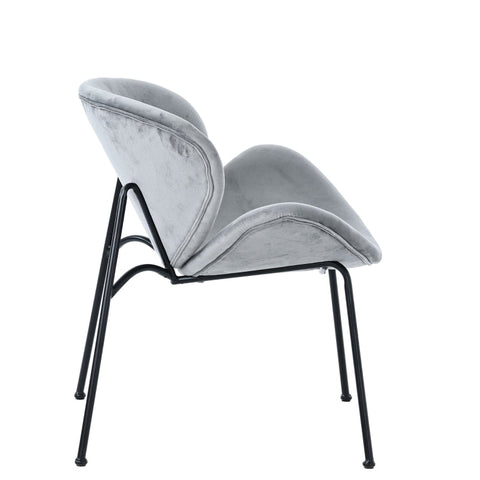 Rootz 2 Piece Velvet Dining Chair Set - Lounge Chairs - Velvet Seating - Luxurious Comfort - 68L x 58W x 72H cm