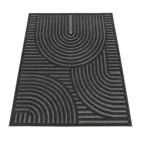 Geometric Indoor Outdoor Rug – Durable Polypropylene – 3D Effect – Easy Care