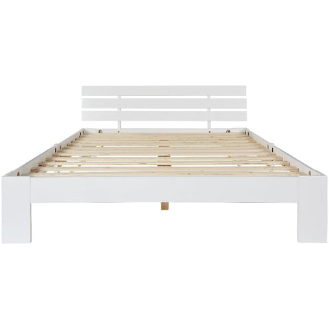 Rootz Double Bed Frame - Elegant Bed - Minimalist Design - Solid Pine Wood - 210cm x 144cm x 67.5cm