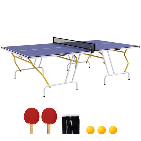 Rootz Tafeltennistafel - Pingpongtafel - Opvouwbare speeltafel - Ultracompacte opslag - Verstelbare poten - Multifunctioneel gebruik - 274 cm x 152,5 cm x 76 cm - MDF en staal