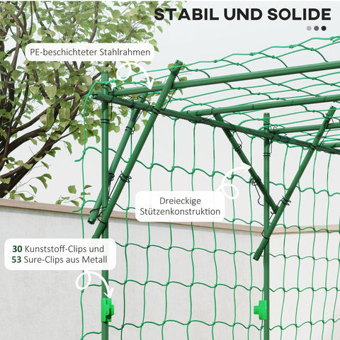 Rootz Garden Rose Grille - Plant Trellis - Climbing Aid - Rustproof & Stable - 223cm x 223cm x 223cm