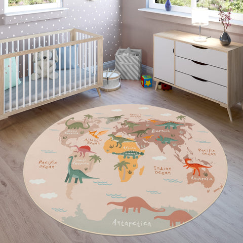 Children’s Play Mat Rug – City Streets Design – Durable & Easy to Clean – Soft Short-Pile – Creative Kids Room Carpet