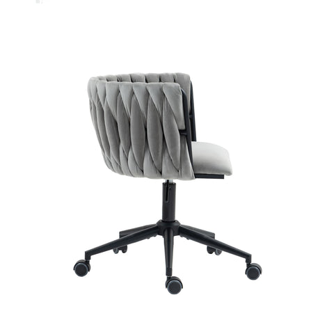 Rootz Velvety Soft Office Chair - Ergonomic Desk Chair - 360° Rotatable Swivel Chair - Height Adjustable - 56cm x 52cm x 73cm