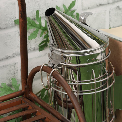 Rootz 7-Piece Beekeeping Tool Set - Beekeeping Kit - Honey Harvesting Tools - Convenient & Safe Honey Harvesting - Calm Bees with Stainless Steel Smoker - Effortless Frame Removal - 28.5cm Smoker Height - Stainless Steel & Wood