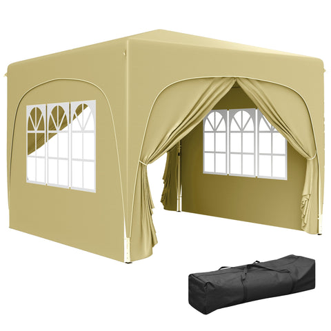 Rootz 3x3m Pop-Up Garden Tent - Outdoor Gazebo - Party Tent - UPF50+ Protection - 300cm x 300cm x 273cm