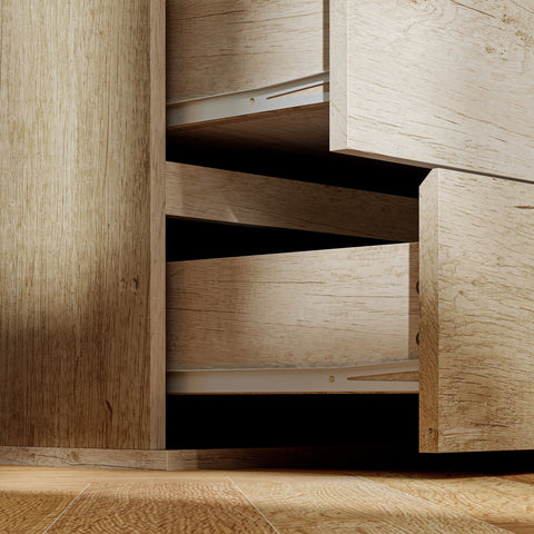 Rootz Chest of Drawers 5-Drawer Storage - Dresser - Handless Design - Spacious Organization - 60cm x 38cm x 100cm