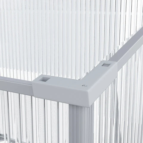 Rootz Greenhouse - Roof Window - Transparent Housing - Aluminum Frame - Cold Frame - Silver - 180x51x51cm