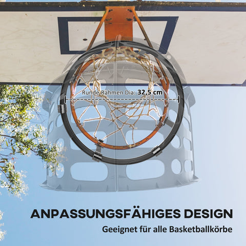 Rootz Basketball Rebounder - Return System - 360° Rotating - Height Adjustable - Enhance Skills - 35.6L x 35.6W x 75.5H cm