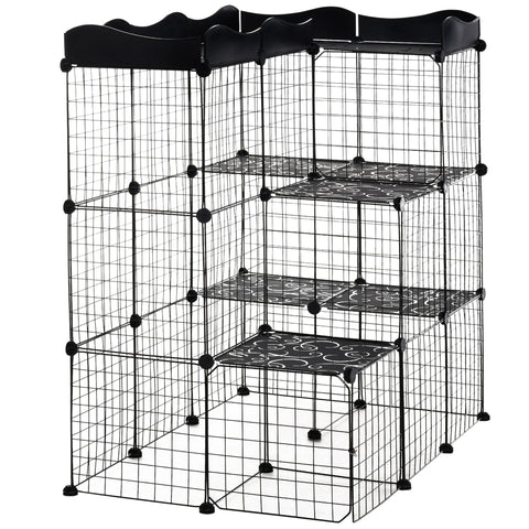 Rootz Modular Small Pet Cage - Zoo Enclosure - Rabbit Hutch - Safe Play Space - 105 x 70 x 116 cm