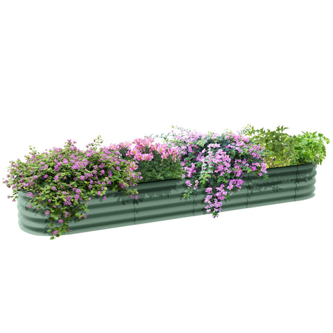 Rootz Upleded Garden Bed - Modular Steel Planter - Vegetable Box - Promotes Root Growth - 240 x 62 x 30cm