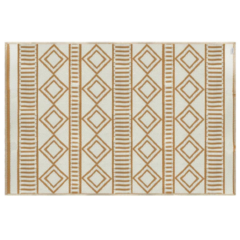 Rootz Outdoor Rug - Patio Rug - Weather Resistant - Modern Design - Non-woven Fabric - Green + Cream - 121cm x 182cm x 0.3cm