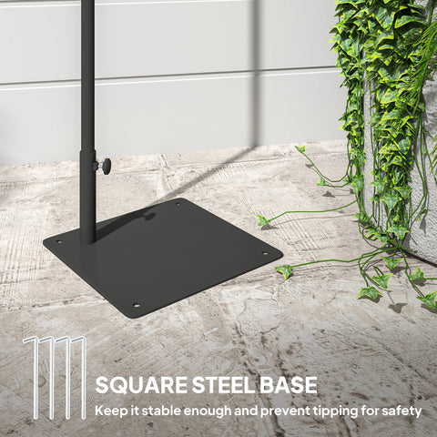 Rootz Rattan Solar Lamp - Outdoor Solar Light - Garden Lantern - Automatic On/Off - 44cm x 32cm x 178cm