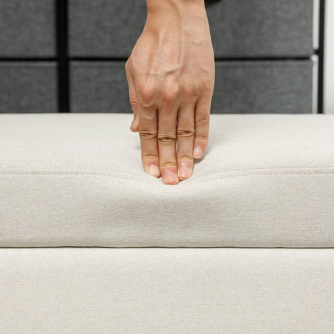 Rootz Stylish Bench - Upholstered Seating - Storage Ottoman - High Load Capacity - 107cm x 50cm x 44cm