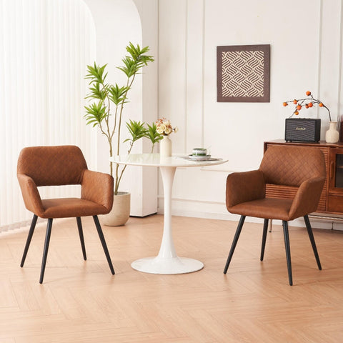 Rootz 2 Piece Makeup Chairs Set - Vanity Chairs - Faux Leather Seating - Ergonomic Comfort - 58cm x 56cm x 80cm