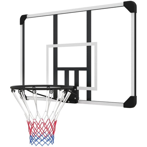 Rootz Basketball Hoop Set - Hoop Set - Basket Hoop - Shatterproof Back Panel - Adjustable Height - 113cm x 61cm x 73cm