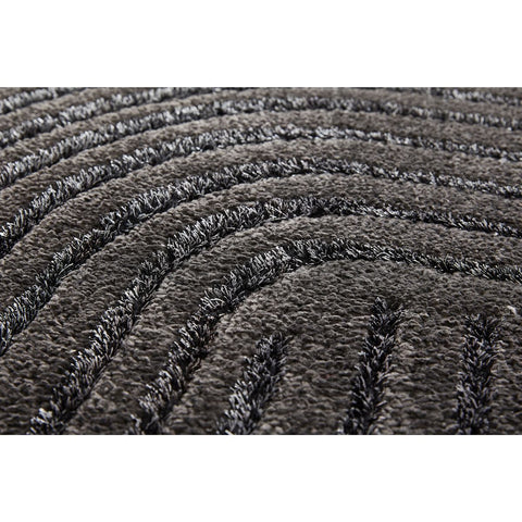 Rootz High-Low Structure Carpet - Rug - Soft Flooring - Stain Resistant - 170cm x 120cm x 2.1cm - Anthracite