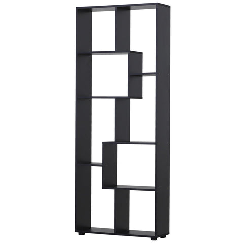 Rootz Bookcase Zig-Zag Design - Shelving Unit - Room Divider - Ample Storage - 70L x 24W x 178H cm