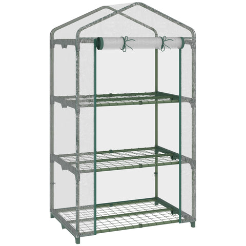 Rootz Garden Greenhouse - Balcony Greenhouse - Portable Plant Shelter - Protects Plants/Vegetables - 69 x 49 x 125 cm - Reinforced PVC, Steel Frame