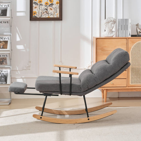 Rootz Ergonomic Rocking Chair - Recliner - Rocking Armchair - Gravity Adjustment - 58L x 102W x 100H cm