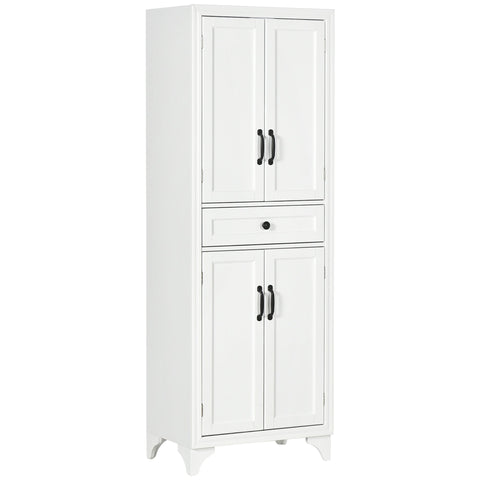 Rootz Tall Cabinet Kitchen Furniture - Storage Cupboard - Modern Kitchen Unit - Height Adjustable Shelf - 60L x 38D x 170H cm