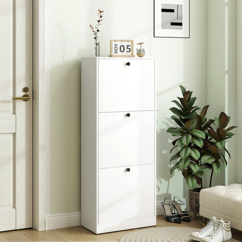 Rootz Shoe Cabinet - Footwear Organizer - Shoe Storage Unit - Space-Saving Design - 47cm x 26cm x 120cm