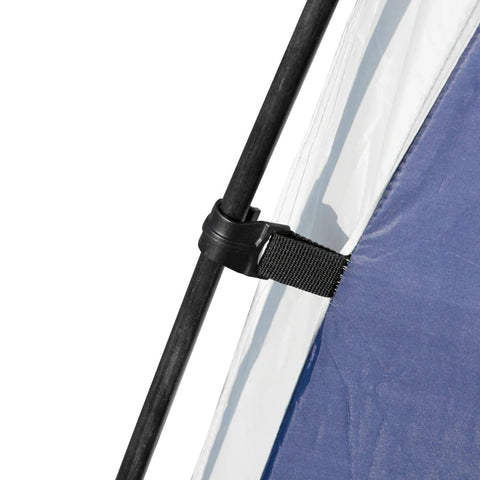 Rootz 6-8 Persoons Koepeltent - Prieel - Bescherming tegen zon en motregen - Polyester - Blauw + Grijs - 3,5 x 3,5 x 2,22 m