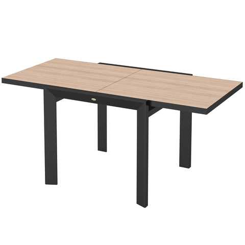 Rootz Extendable Garden Table - Outdoor Dining Table - Balcony Table - Weatherproof - 80/160 x 80 x 75 cm