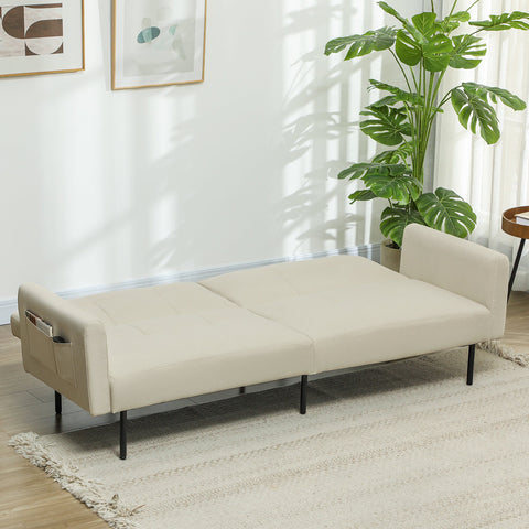 Rootz Adjustable 3-Seater Sofa Bed - Convertible Couch - Modern Sleeper Sofa - Maximum Comfort - 200cm x 77cm x 72cm