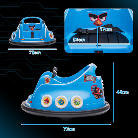 Rootz Kids Bumper Car - Electric Vehicle - Ride-On Toy - 360° Rotation Fun - 73cm x 73cm x 44cm - USB & LED Lights