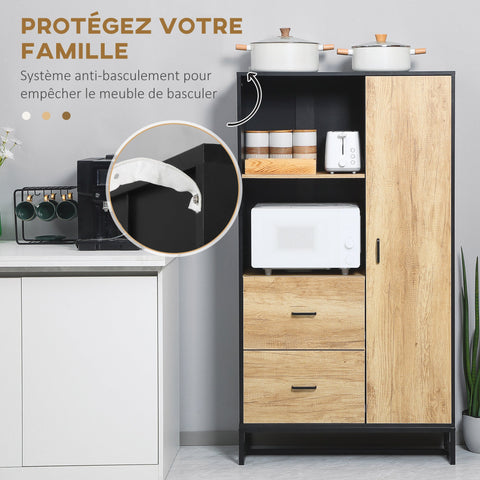 Rootz Kitchen Cabinet - Sideboard - Storage Unit - Ample Storage - 88cm x 35cm x 160cm