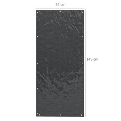 Rootz Firewood Rack Cover Set - Wood Storage Cover - Waterproof Cover - Heavy-Duty Polyester - UV Protection - 148cm x 62cm