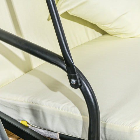 Rootz Hollywood Swing Bench - Swing Lounger - Outdoor Seating - Adjustable Backrest - 200cm x 125cm x 170cm