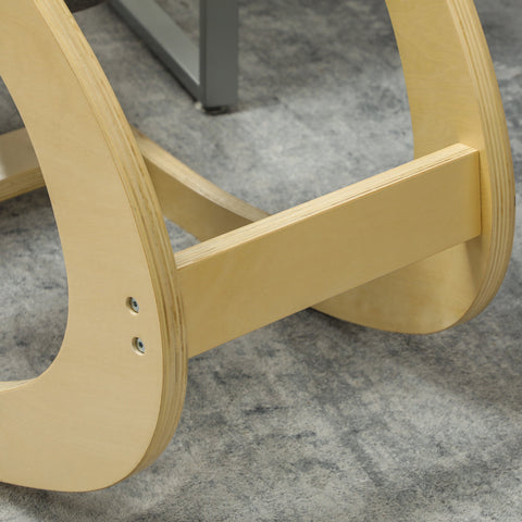 Rootz Ergonomic Rocking Knee Stool - Posture Chair - Kneeling Seat - Back Pain Relief - Birch Frame - 54.5W x 85D x 54H cm