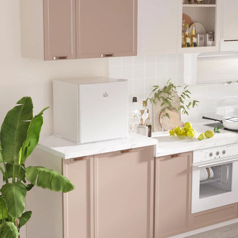 Rootz Mini Fridge Refrigerator - Freezer Compartment - 41.5 Liter Refrigerator - 4.5 Liter Freezer Compartment - White - 48 x 44 x 49cm