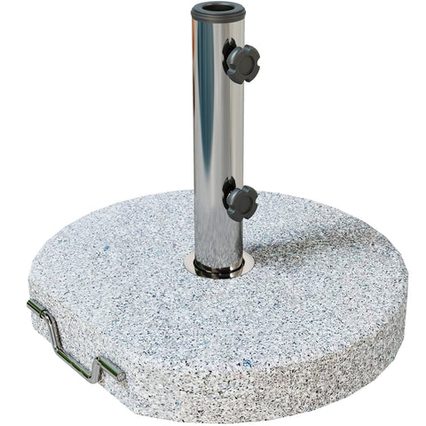 Rootz Granite Parasol Stand - Umbrella Holder - Weighted Base - Weatherproof - Ø44.5x37.5cm Granite