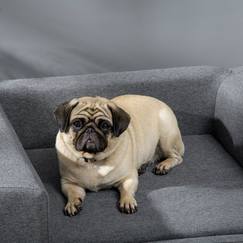 Rootz Dog Sofa Cat Sofa - Pet Couch - Animal Sofa - Fluffy Cushion Comfort - Scandinavian Design, 87.5cm x 61cm x 36cm