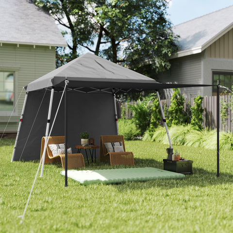 Rootz Garden Pavilion - Pop-Up Gazebo - Folding Shelter - Blocks 98% UV - 600x300x264 cm - Grey