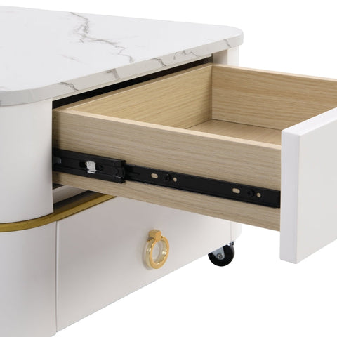 Rootz 2 Piece Coffee Table Set - Nesting Table - Side Tables - Luxurious Design - 60x60x45cm & 50x50x34cm