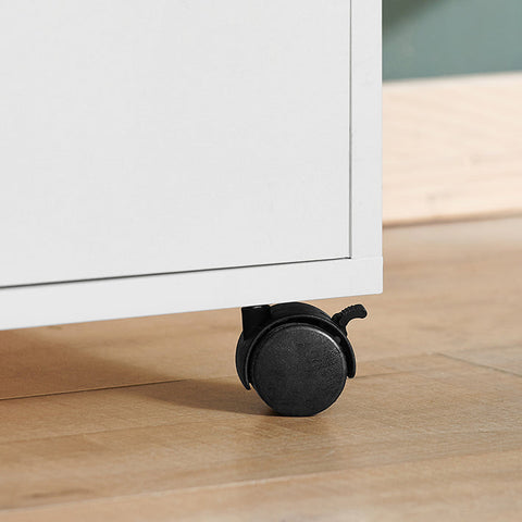 Rootz Filing Cabinet - Storage Unit - Organizer - Space-Saving - 72x40x54cm - Holds 46kg - PB Material - Smooth Rolling with Braked Wheels