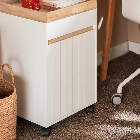 Rootz Mobile Storage Cabinet - Rolling Storage Unit - MDF Wood Cabinet - Extra Storage - 40cm x 63cm x 40cm
