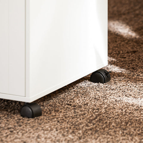 Rootz Mobile Storage Cabinet - Rolling Storage Unit - MDF Wood Cabinet - Extra Storage - 40cm x 63cm x 40cm