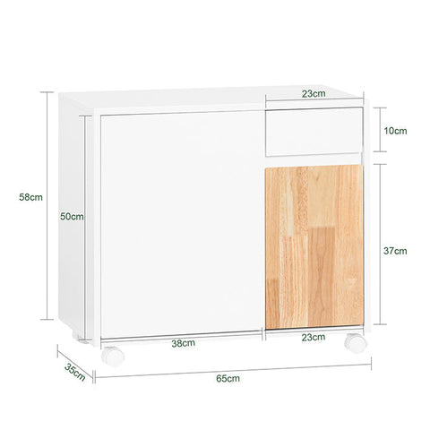 Rootz Filing Cabinet - Storage Cabinet - Office Organizer - Space-saving - 65x58x25cm