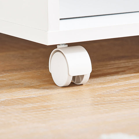 Rootz Rolling Printer Table - Movable Printer Stand - Portable Desk - Holds 65kg - 63x88x42cm - Easy Assembly